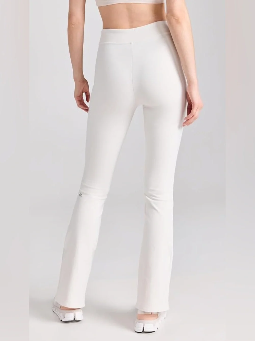 ALO Yoga Airbrush Ivory High Waist Flutter Flare Legging Pants